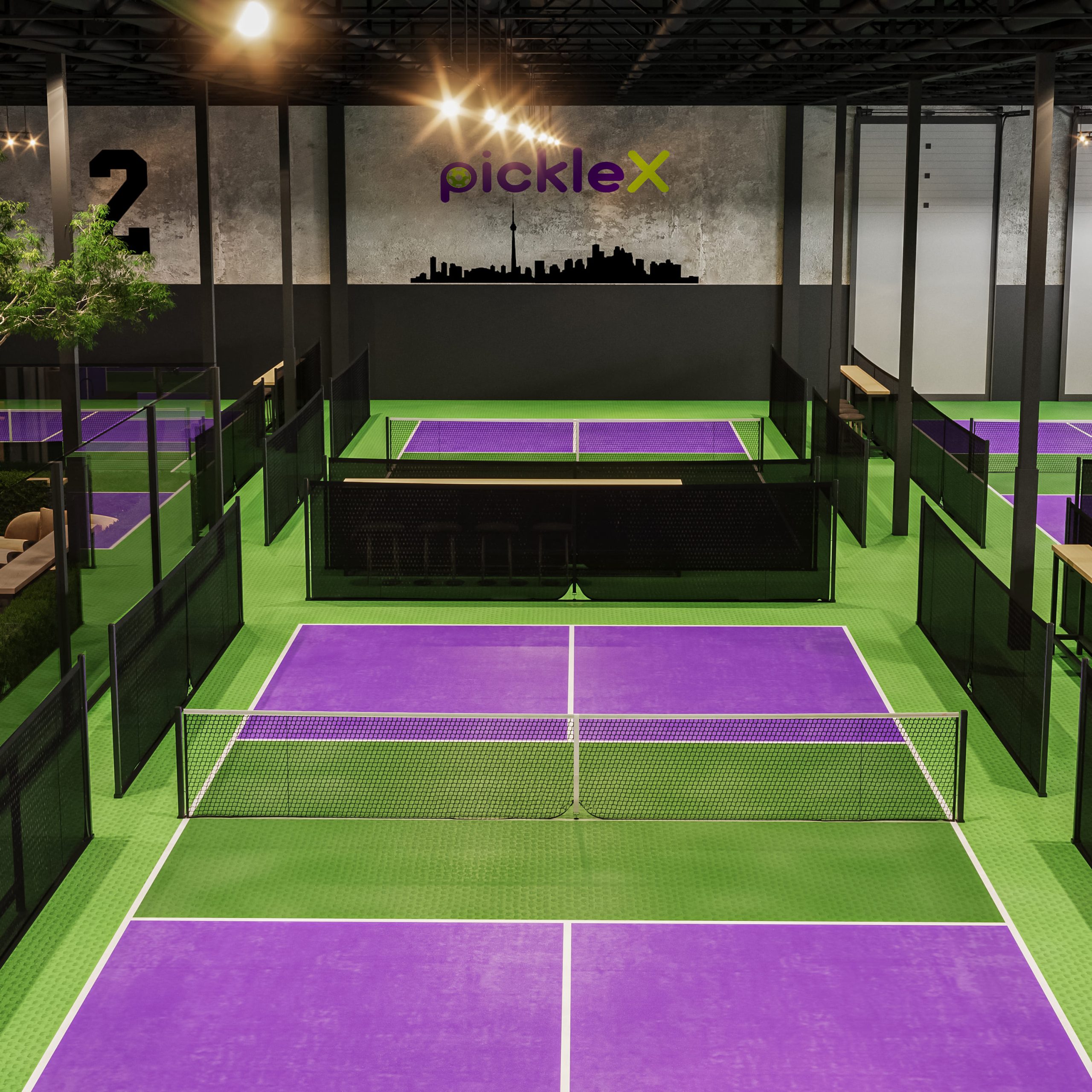 indoor pickleball court in Oakville at PickleX